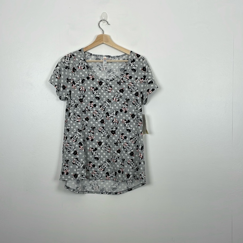 Lularoe Disney Classic T Minnie Mouse Womens Small Scrub Pullover High Low Hem